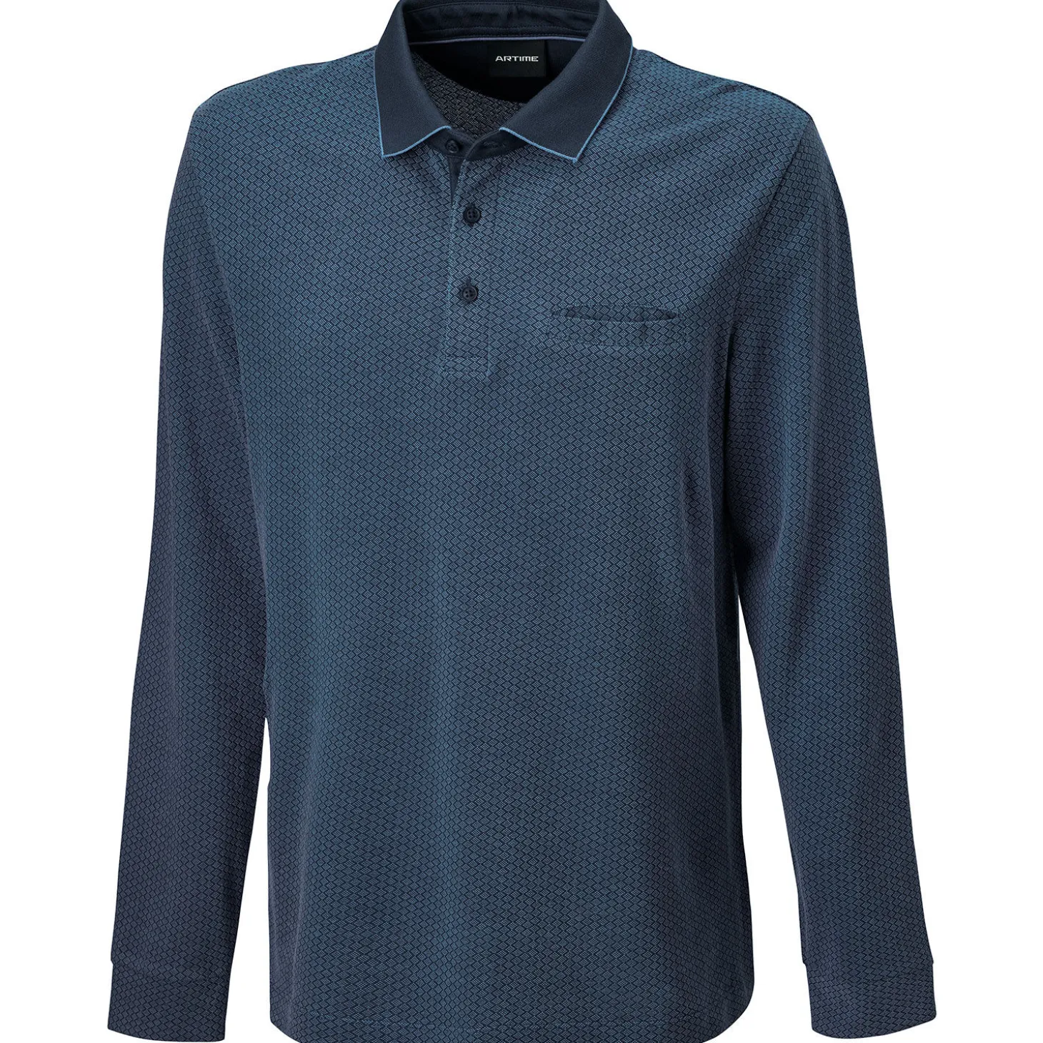 Herren Langarm-Poloshirt aus Baumwolle