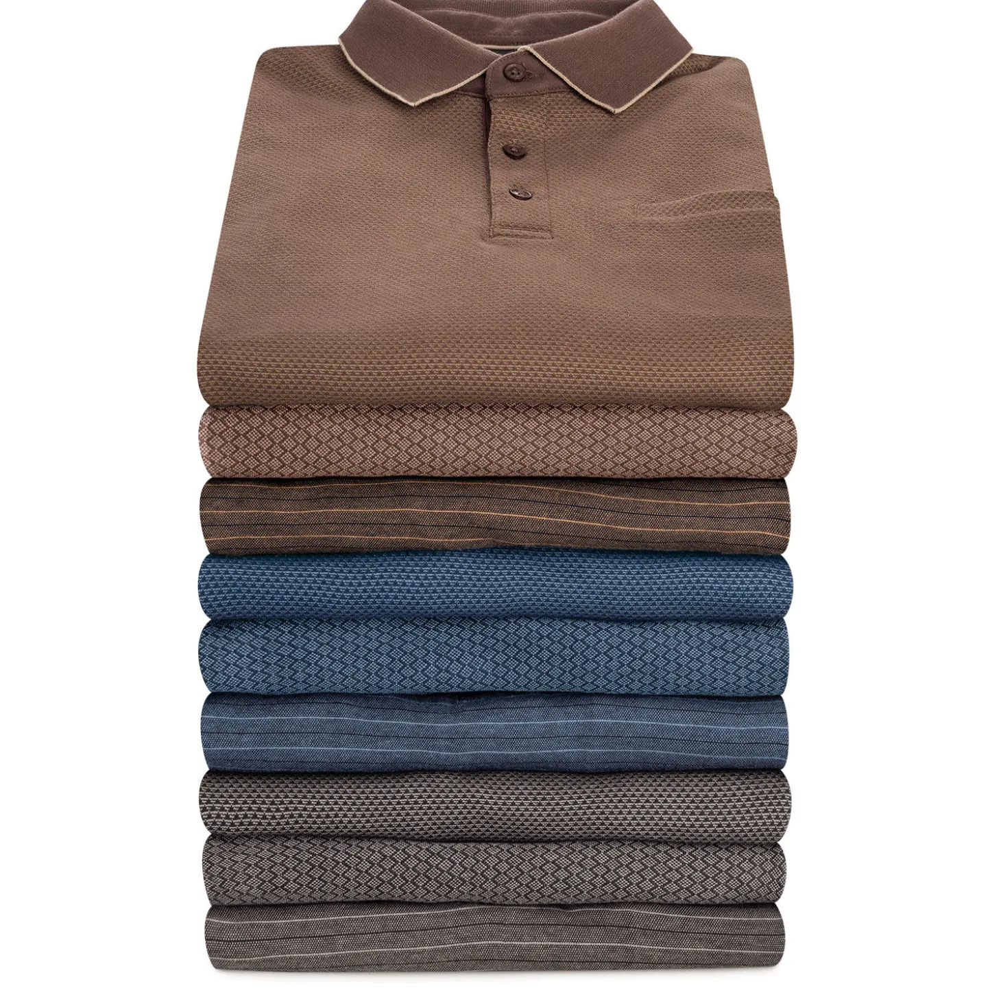 Herren Langarm-Poloshirt aus Baumwolle