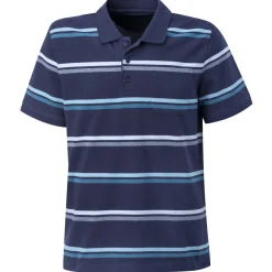 Herren Polo Piqué Shirt gestreift