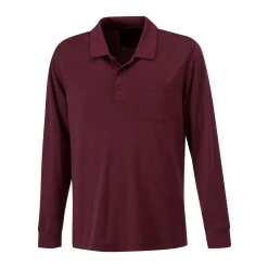 Herren-Poloshirt geknöpft mit langen Ärmeln