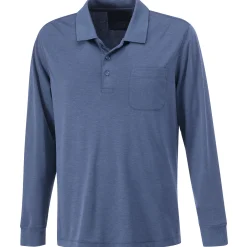 Herren-Poloshirt geknöpft mit langen Ärmeln