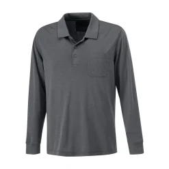 Herren-Poloshirt geknöpft mit langen Ärmeln