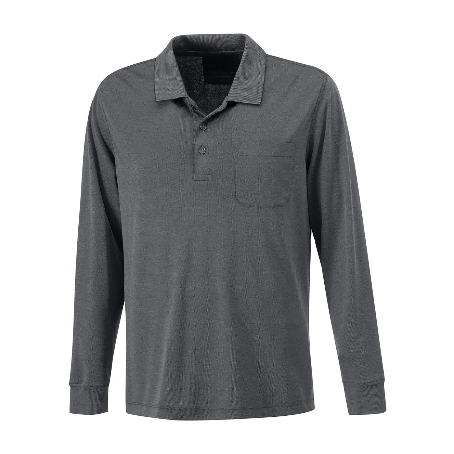 Herren-Poloshirt geknöpft mit langen Ärmeln