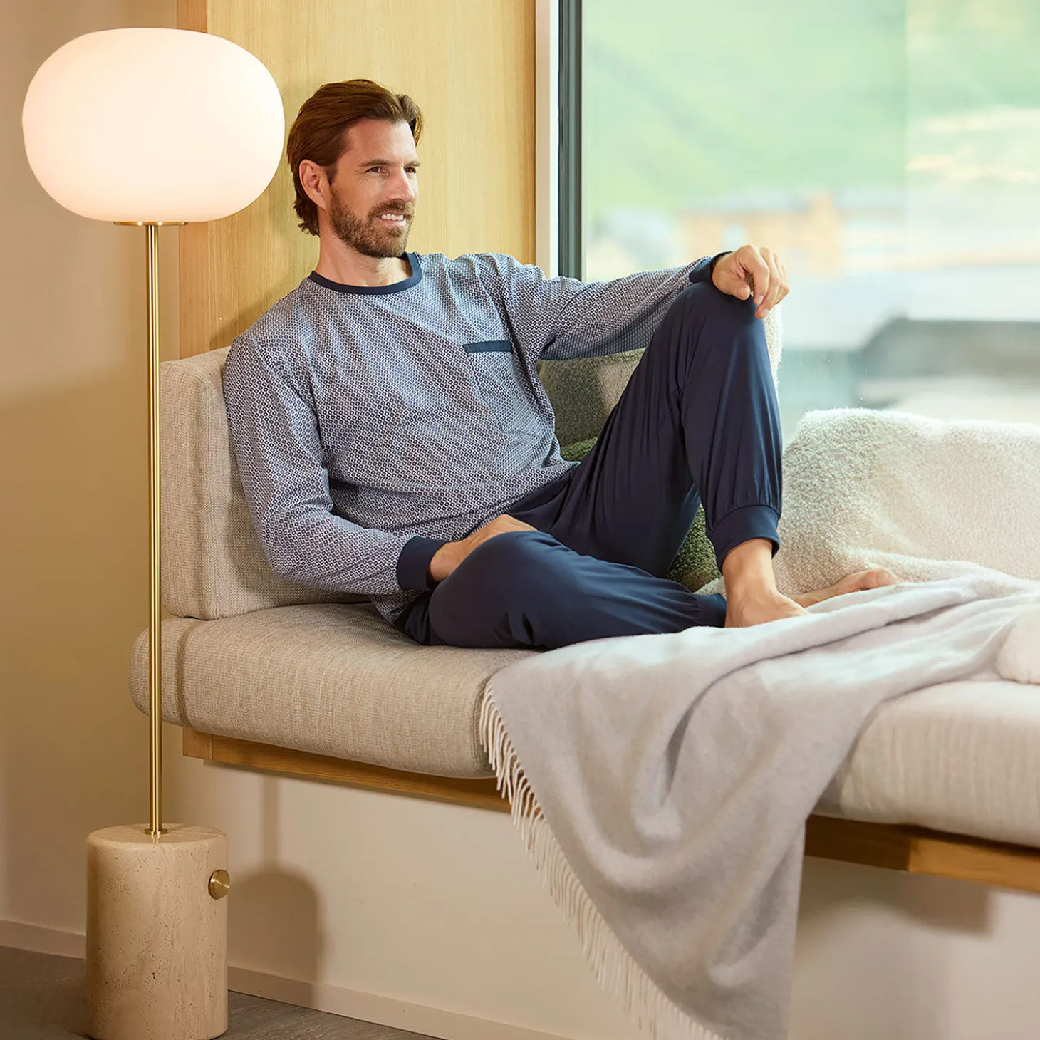 Herren-Pyjama mit Brusttasche von Artime