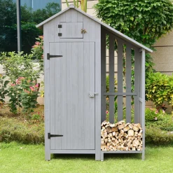 Holz-Gerätehaus 1 Türe, 1 Seitenregal