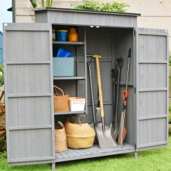 Holz-Geräteschrank