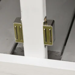 Holz-Kommode 2-türig grau-weiss