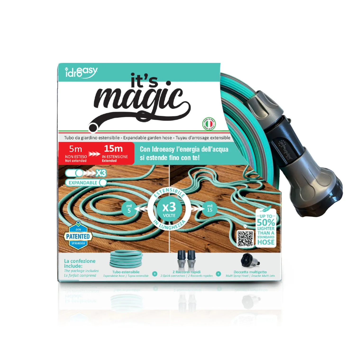 idroeasy Dehnbarer Gartenschlauch It's Magic Smart