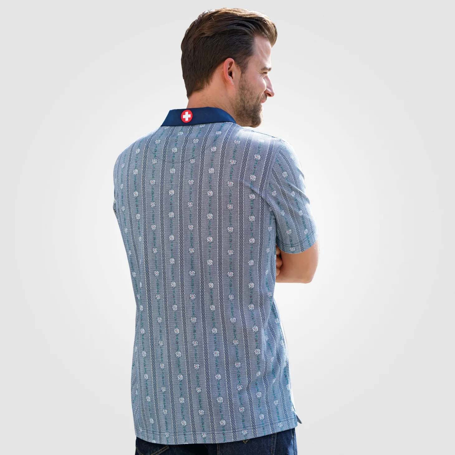 ISA Herren Poloshirt Edelweiss