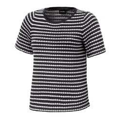 Jacquard T-Shirt in Streifen-Optik