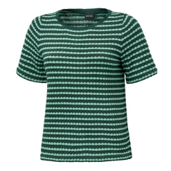 Jacquard T-Shirt in Streifen-Optik