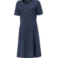 Jersey Kleid in A-Linien Form mit Knopfleiste