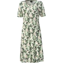 Jersey Kleid in A-Linien Form mit Knopfleiste