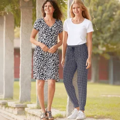 Jersey-Kleid durchgeknöpft