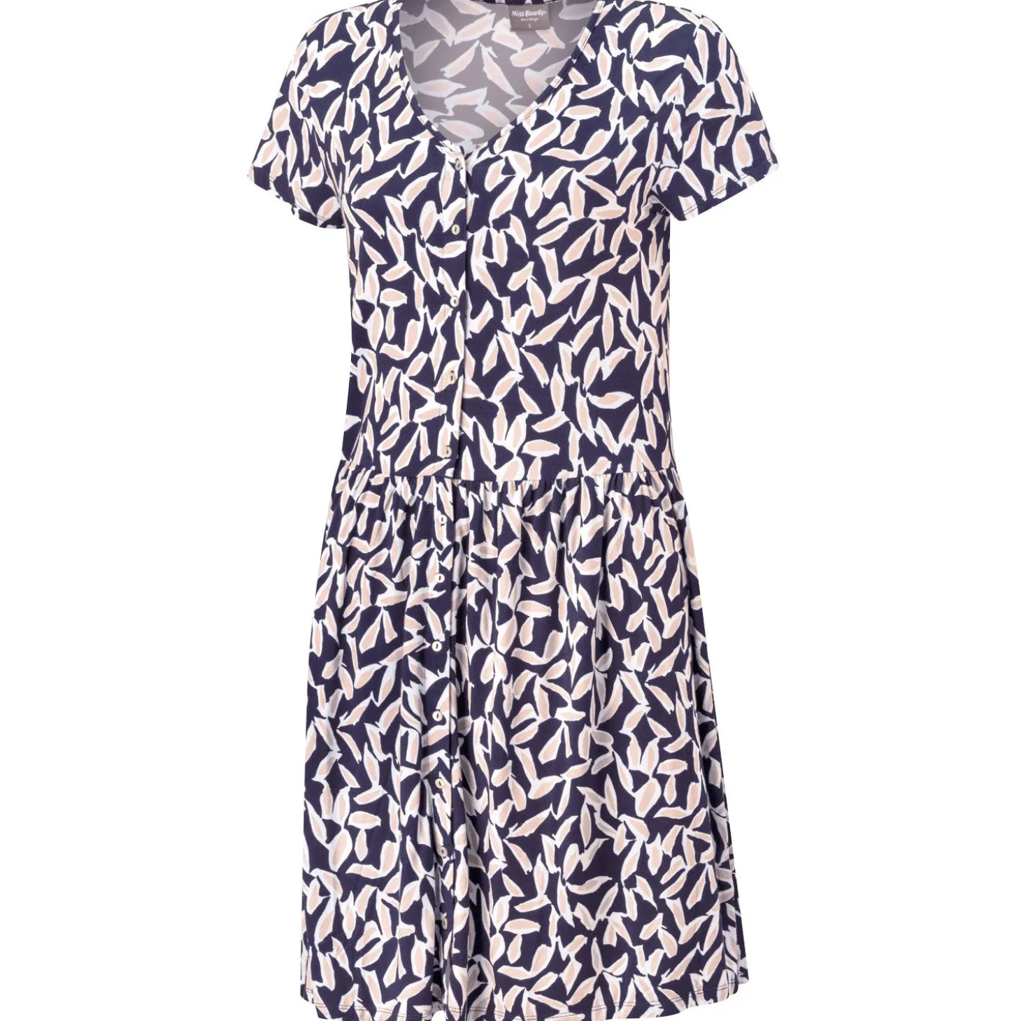 Jersey-Kleid durchgeknöpft