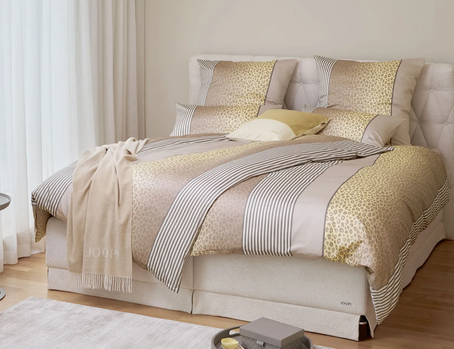 JOOP! Satin Bettwäsche Leo mit Leopardenmuster