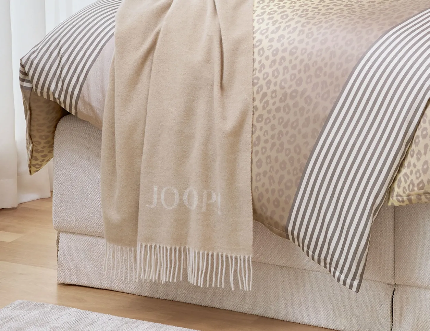 JOOP! Satin Bettwäsche Leo mit Leopardenmuster