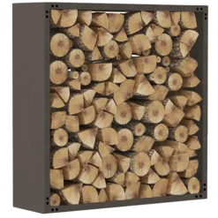 Kaminholzregal Modular Seitenwände, 2 Stk. Metall anthrazit