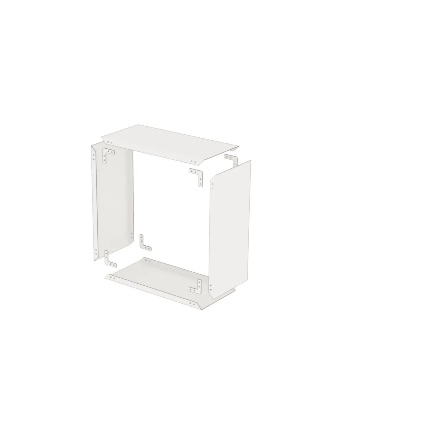 Kaminholzregal Modular Seitenwände, 2 Stk. Metall Naturrost