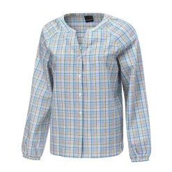 Karierte Damen-Bluse von Artime in Blau-Grün