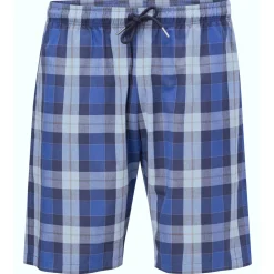 Karierte Pyjama Shorts aus Baumwolle, gewoben