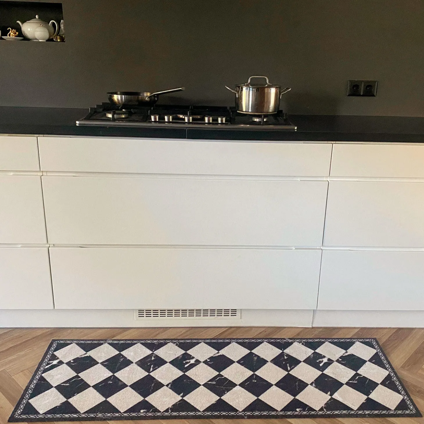 Küchenläufer Cook & Wash schwarz-beige