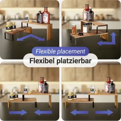 Küchenregal Vali 2-teilig mit Holztablaren