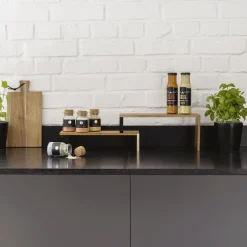 Küchenregal Vali 2-teilig mit Holztablaren