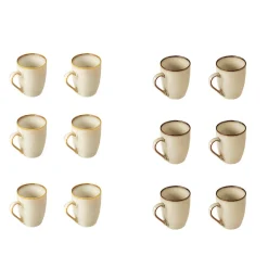 Keramik Tassen Campania, 6-er Set