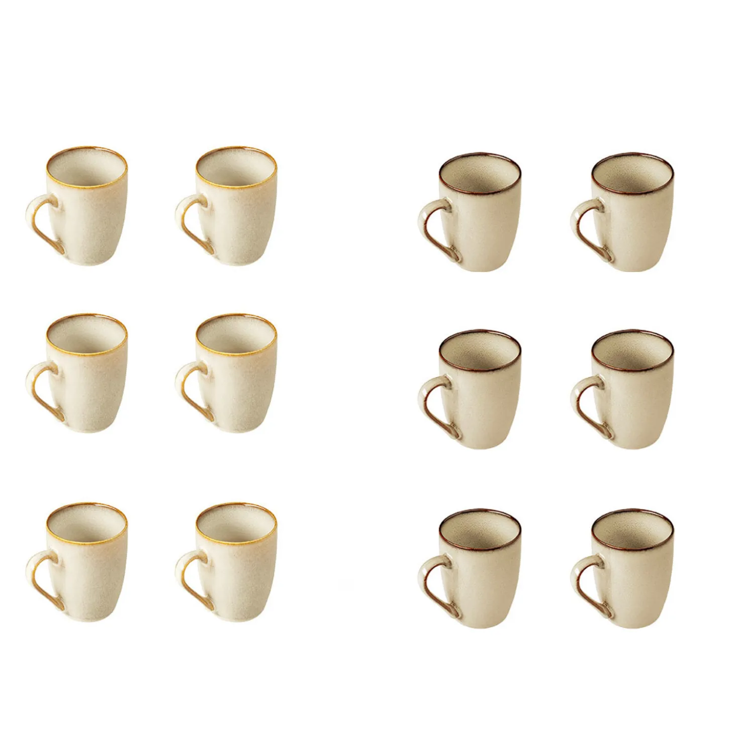 Keramik Tassen Campania, 6-er Set