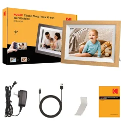 Kodak Digitaler Bilderrahmen 10.1 Zoll, Holzoptik