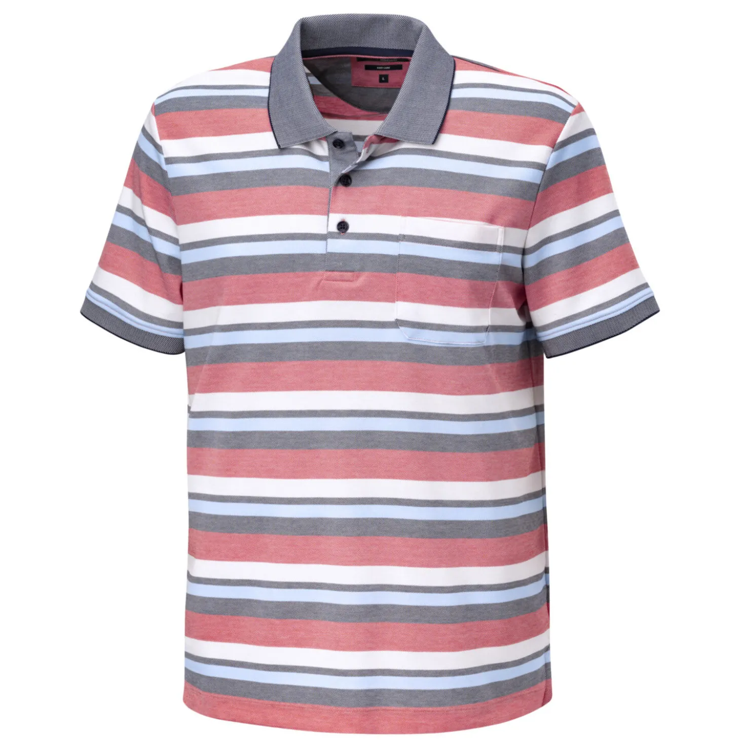 Kurzarm Herren Poloshirt gestreift