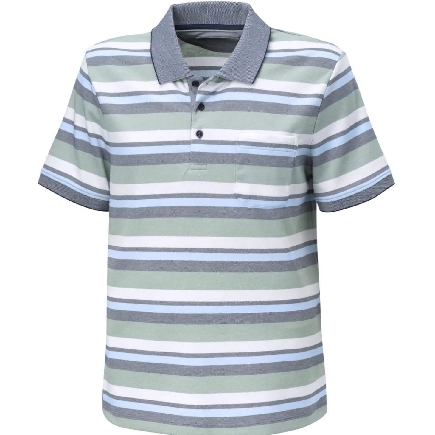Kurzarm Herren Poloshirt gestreift