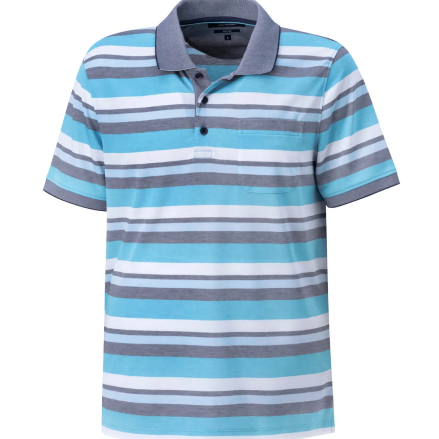 Kurzarm Herren Poloshirt gestreift