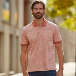 Kurzarm Poloshirt gestreift für Herren