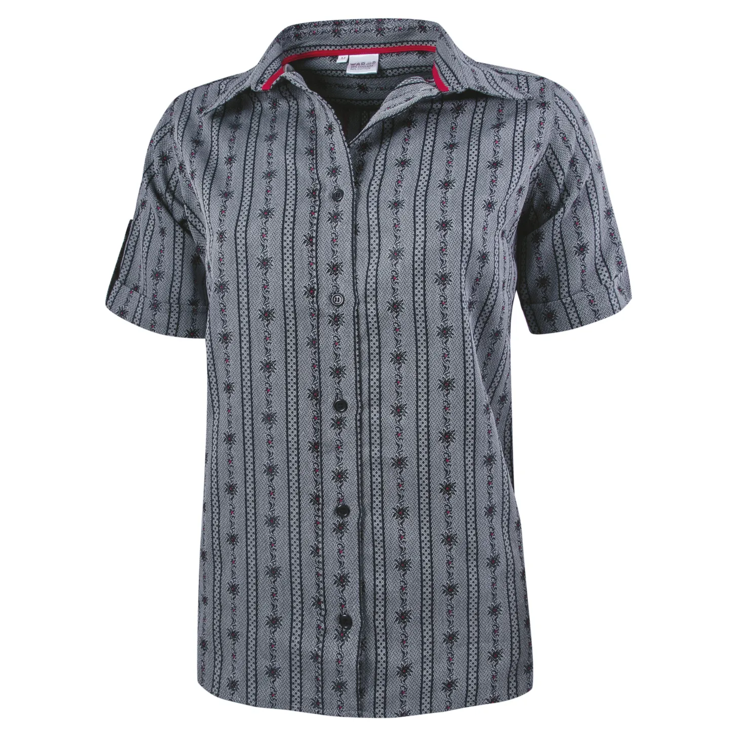 Kurzarm-Edelweissbluse Damen Coolmax System