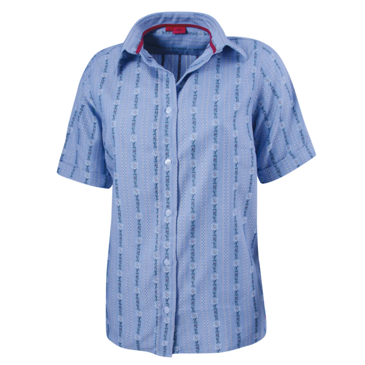 Kurzarm-Edelweissbluse Damen Coolmax System