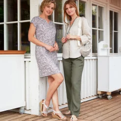 Kurzärmeliges Kleid aus Leinen