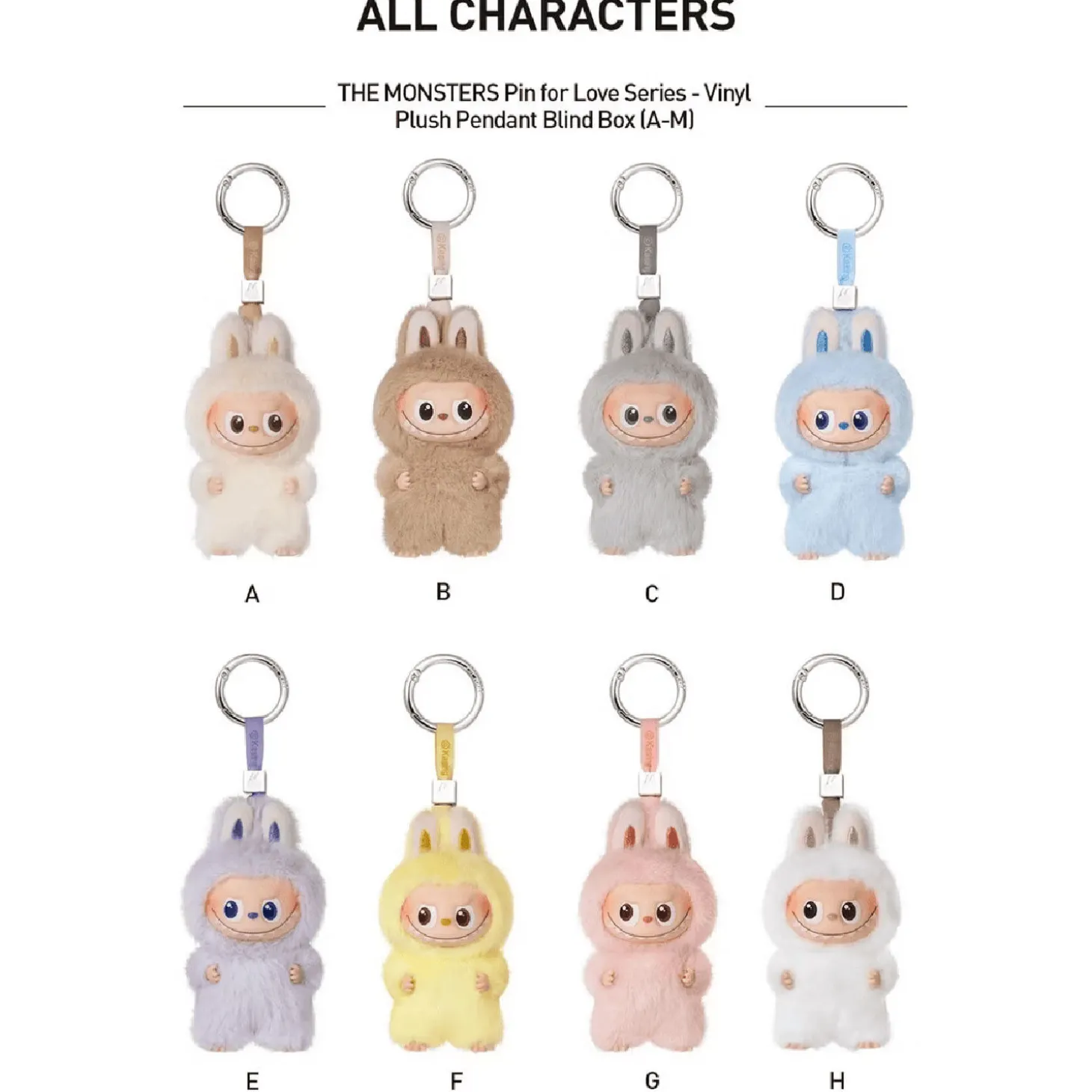 Labubu The Monster «Pin for Love Series», Gruppe A-M Blindbox