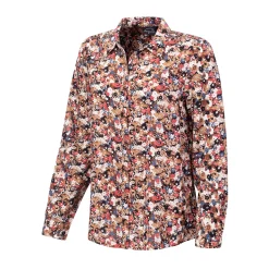 Langarmbluse Blümchen Print mit Hemdkragen