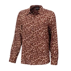 Langarmbluse Leopard Print mit Hemdkragen