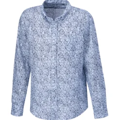 Langarmhemd mit Brusttasche aus Leinen