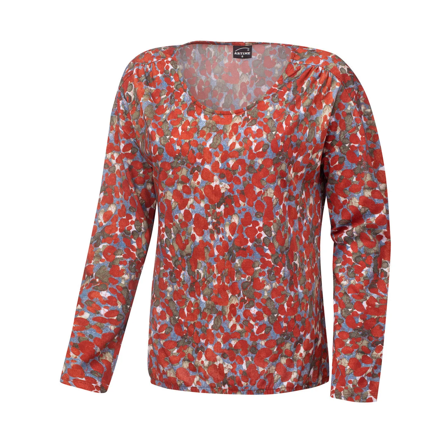 Langarmshirt Damen Allover-Print mit Modal