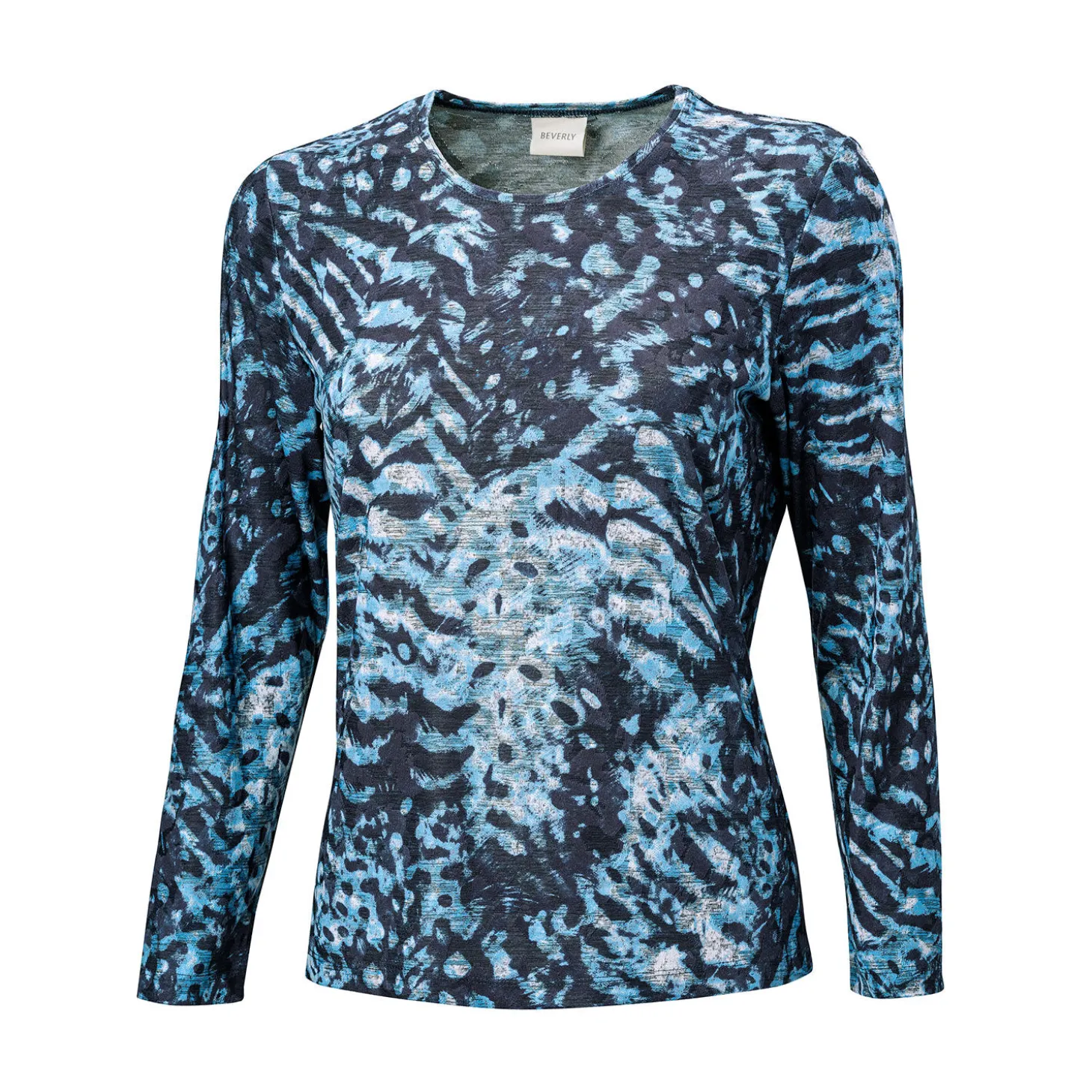 Langarmshirt mit abstraktem Animalprint