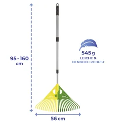 Laubrechen 3in1 mit Teleskopstiel