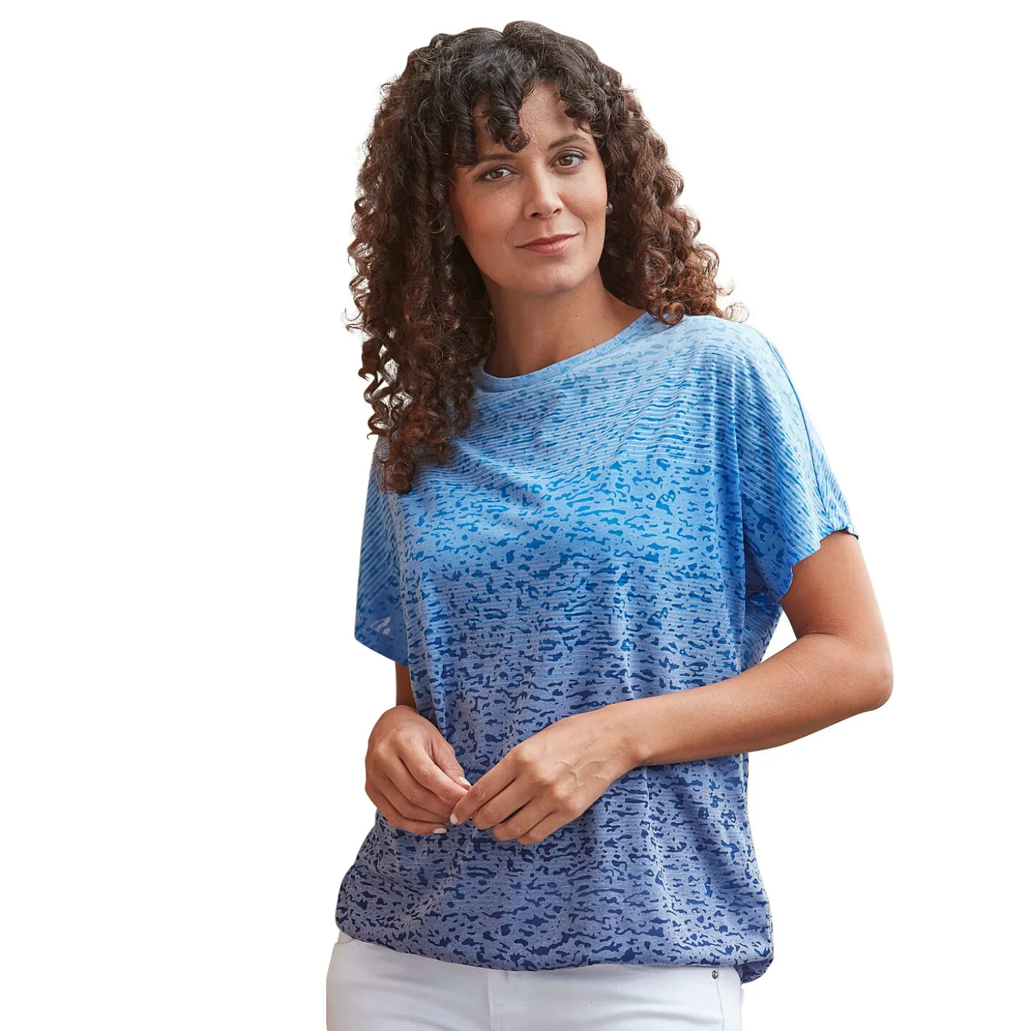 Leichtes T-Shirt in Burnout-Optik
