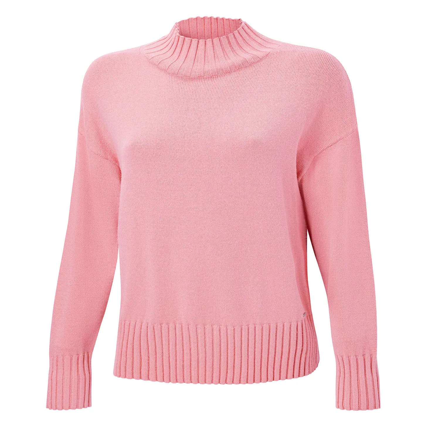Locker geschnittener Pullover mit Stehkragen