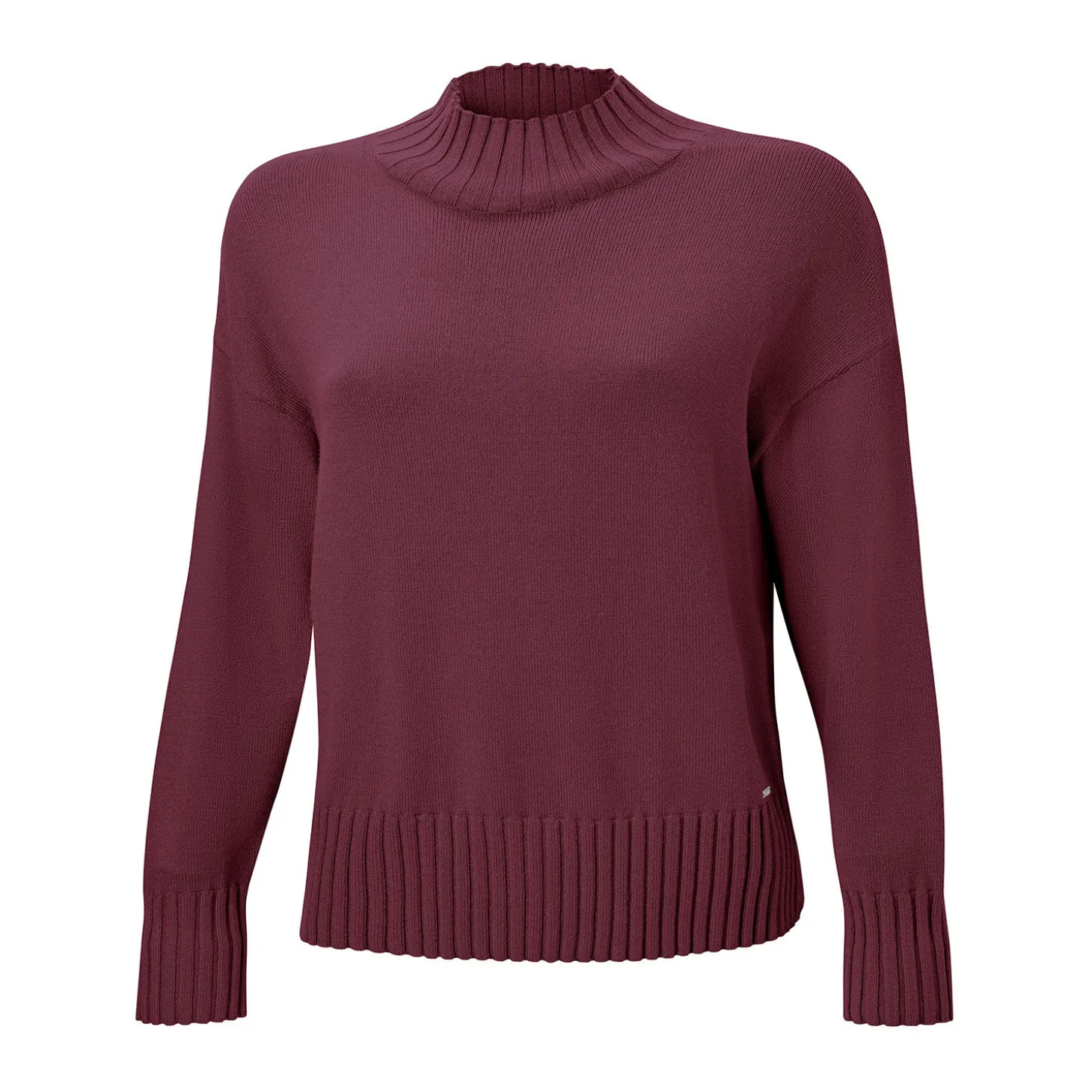 Locker geschnittener Pullover mit Stehkragen