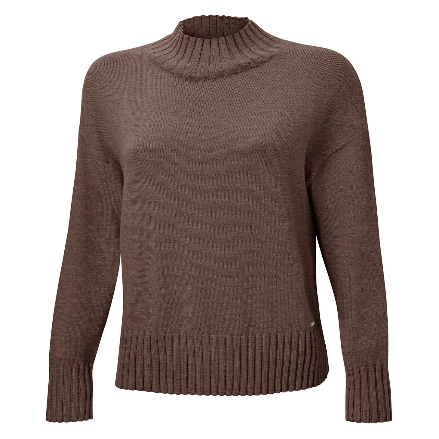 Locker geschnittener Pullover mit Stehkragen