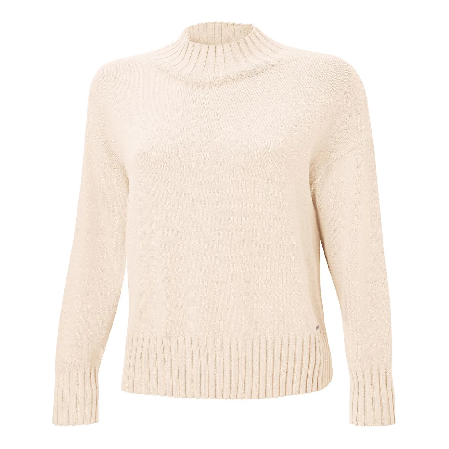 Locker geschnittener Pullover mit Stehkragen